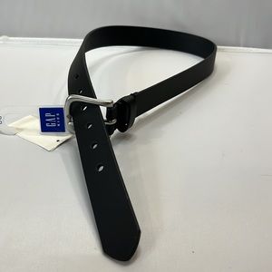 NWT Gap Kids Boys Large 10 Black Bonded Leather Black Belt